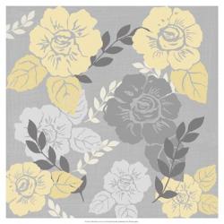 Yellow Roses on Grey I | Obraz na stenu