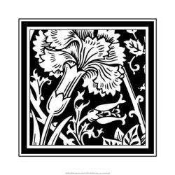 B&W Graphic Floral Motif I | Obraz na stenu