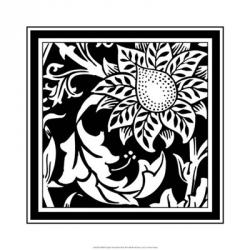 B&W Graphic Floral Motif II | Obraz na stenu