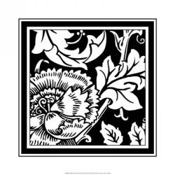 B&W Graphic Floral Motif III | Obraz na stenu