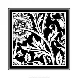 B&W Graphic Floral Motif IV | Obraz na stenu