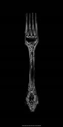 Ornate Cutlery on Black I | Obraz na stenu
