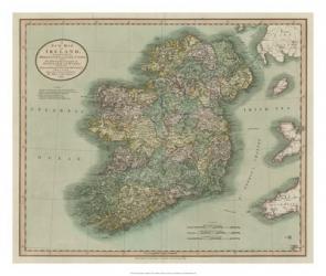 Vintage Map of Ireland | Obraz na stenu