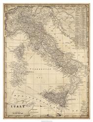 Antique Map of Italy | Obraz na stenu