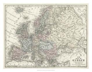 Mitchell's Map of Europe | Obraz na stenu