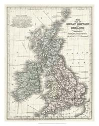 Mitchell's Map of Great Britain & Ireland | Obraz na stenu