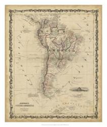 Johnson's Map of South America | Obraz na stenu