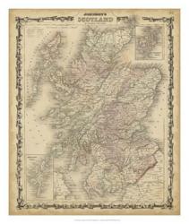 Johnson's Map of Scotland | Obraz na stenu