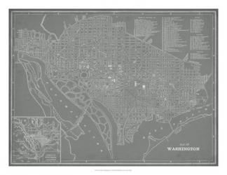 City Map of Washington, D.C. | Obraz na stenu