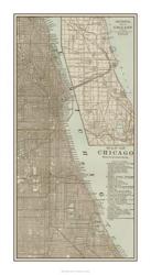 Tinted Map of Chicago | Obraz na stenu