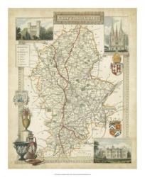 Map of Staffordshire | Obraz na stenu