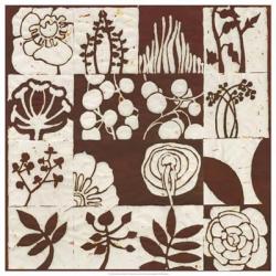 Brown Botanical 16-Patch | Obraz na stenu