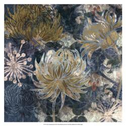 Navy Chrysanthemums II | Obraz na stenu