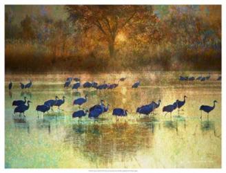 Cranes in Mist II | Obraz na stenu