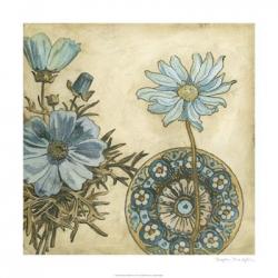 Blue & Taupe Blooms I | Obraz na stenu