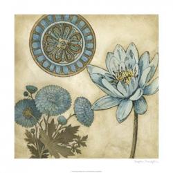 Blue & Taupe Blooms II | Obraz na stenu