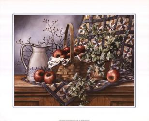 Quilt, Pitcher and Apples | Obraz na stenu