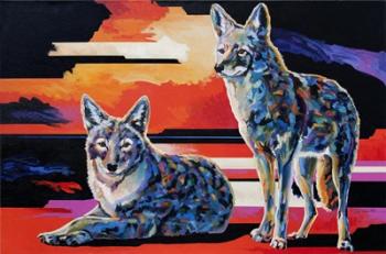 Two Coyotes | Obraz na stenu