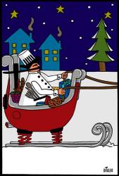 Chef in Sleigh | Obraz na stenu