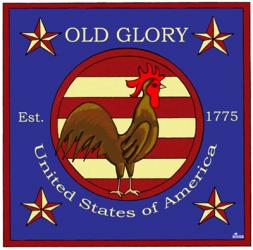 Rooster Old Glory | Obraz na stenu