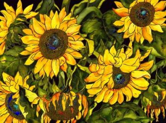Sunflowers On a Field of Green | Obraz na stenu
