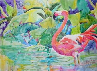 Flaming Flamingo | Obraz na stenu