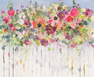 Hollyhocks Over Fence | Obraz na stenu