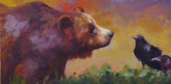 Bear and Birds | Obraz na stenu