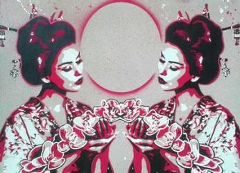 Mirror Geisha | Obraz na stenu