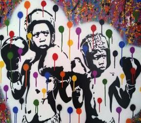 Boxer Rainbow Drips | Obraz na stenu