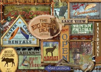 Lodge Sign Collage | Obraz na stenu