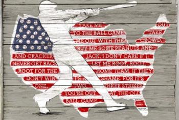 USA Flag and Batter | Obraz na stenu