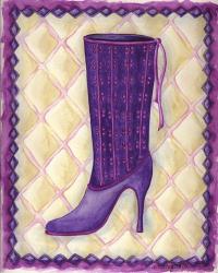 Boots Purple With Tiny Flowers | Obraz na stenu
