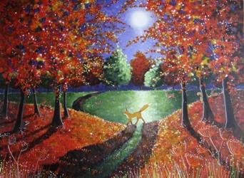 Autumn Moonlight | Obraz na stenu