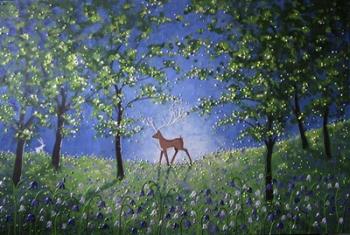 Evening In The Bluebell Wood | Obraz na stenu