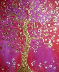 Golden Tree Of Happiness | Obraz na stenu