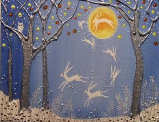 Night Of The Moon Hares | Obraz na stenu