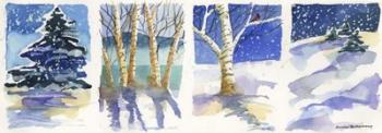 Birch  Quadtych | Obraz na stenu