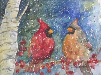 Snow Cardinals | Obraz na stenu