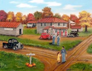 Cat Square In The Autumn | Obraz na stenu
