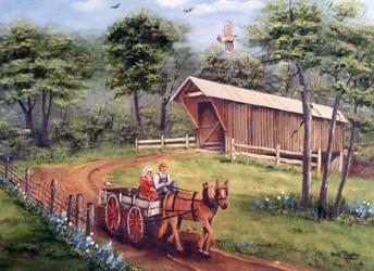 Bunker Hill Covered Bridge1800s | Obraz na stenu