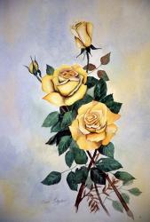 Yellow Roses Sprig | Obraz na stenu