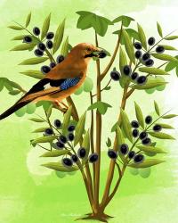Bird on Plant | Obraz na stenu