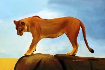 Lioness On A Rock 1 | Obraz na stenu