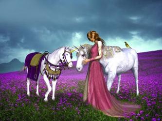 The Princess And Unicorns | Obraz na stenu