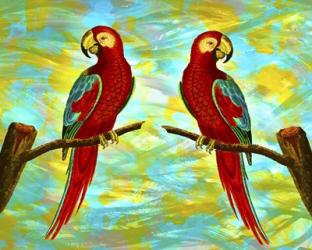 Red Parrots | Obraz na stenu