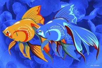 Blue And Orange Fish | Obraz na stenu