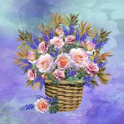 A Basket Of Flowers | Obraz na stenu