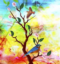 Nature Bird And Flowers | Obraz na stenu