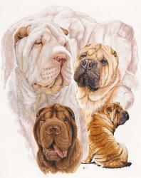 Shar Pei With Ghost | Obraz na stenu